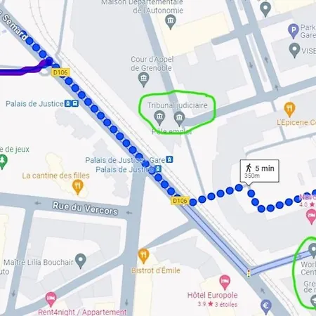 R'apparts T3 Chic De La Gare Гренобль